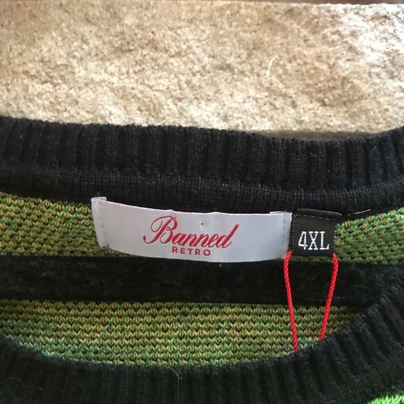 BANNED Apparel Spooky Boo Jumper Sweater Whimsigoth Halloween 4x NWT black - Picture 6 of 15